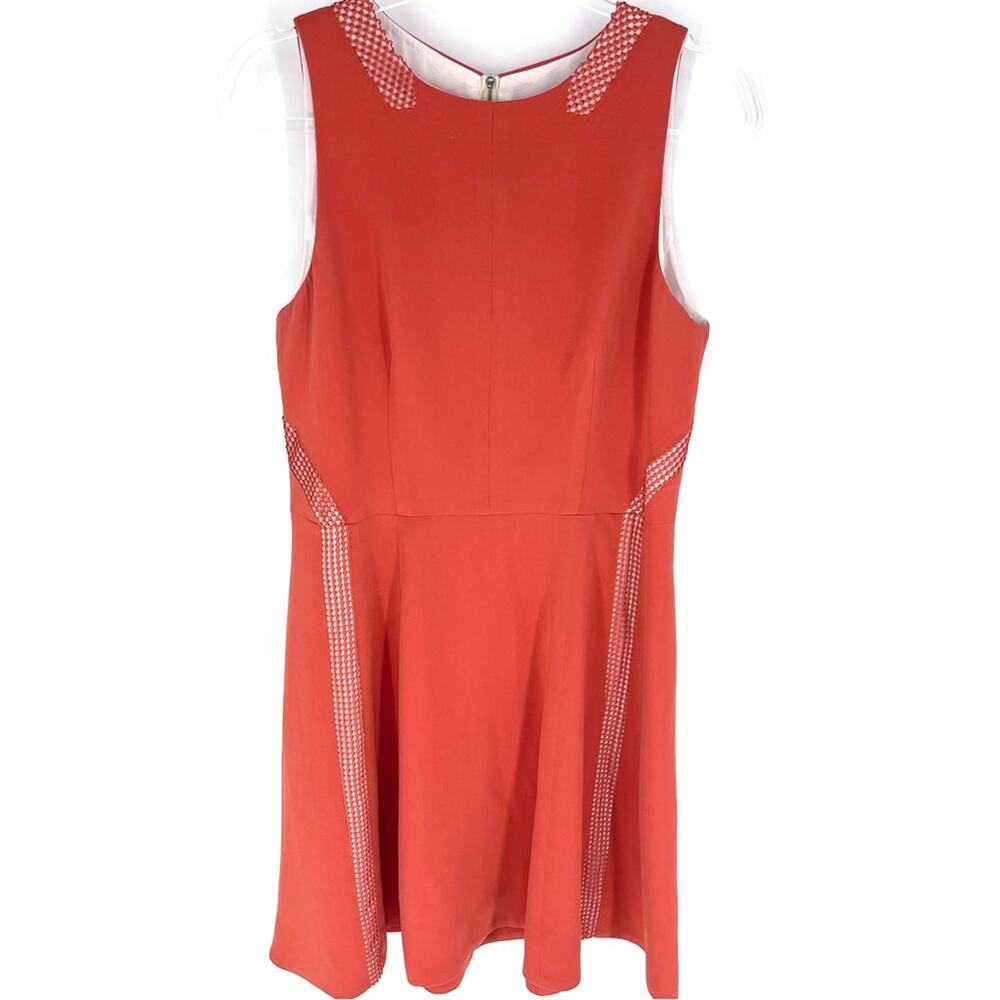 Rag and Bone Saffron Renard Fit and Flare Sleeveless Dress Orange 10